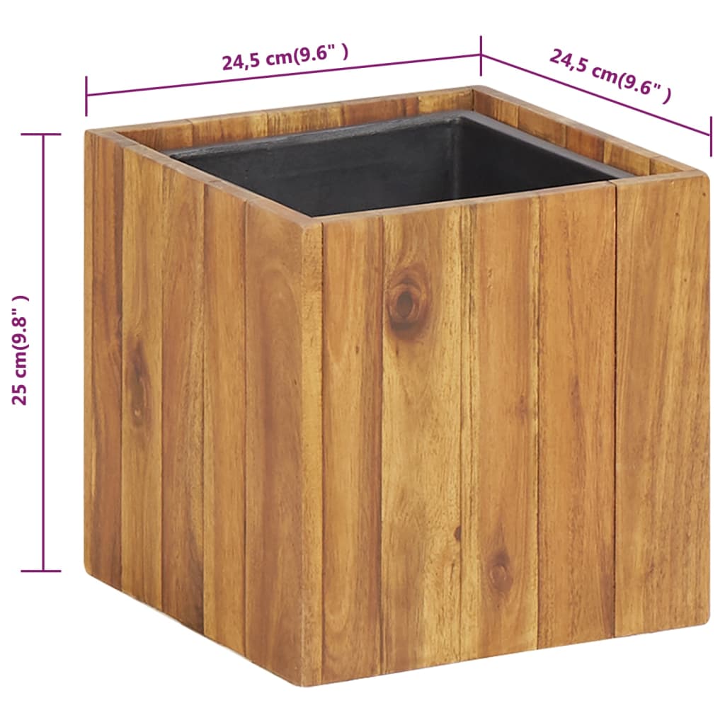 vidaXL Garten-Hochbeet 24,5x24,5x25 cm Massivholz Akazie