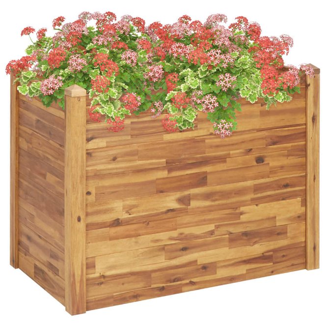 vidaXL Garten-Hochbeet 60 x 60 x 44 cm Massivholz Akazie