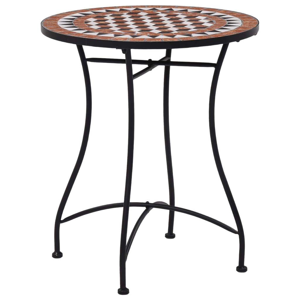 vidaXL Mosaik-Bistrotisch Grau 60 cm Keramik