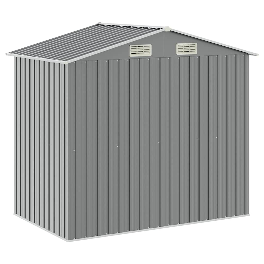 vidaXL Gartenhaus mit Regal Grau 205x130x183 cm Eisen