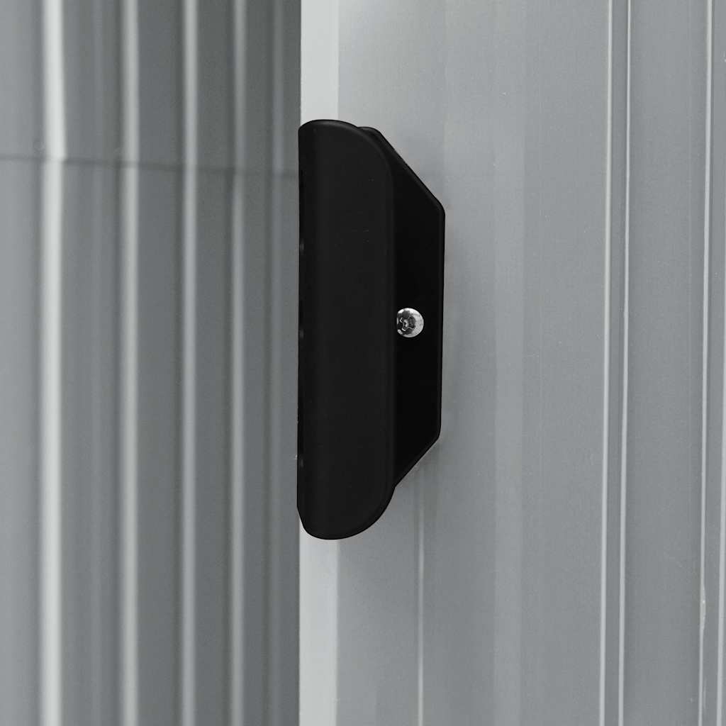 vidaXL Gartenhaus mit Regal Grau 205x130x183 cm Eisen