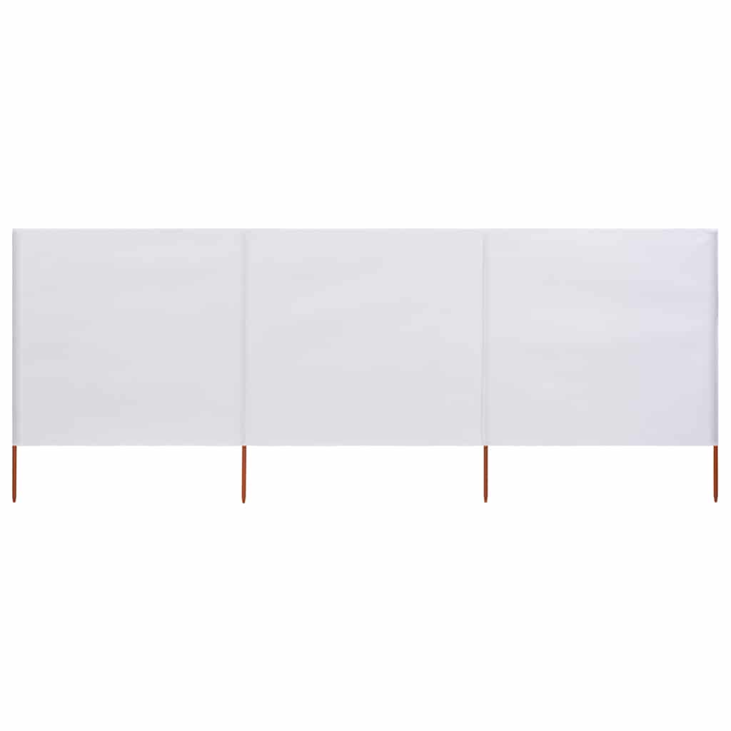 vidaXL 3-teiliges Windschutzgewebe 400 x 120 cm Weiß