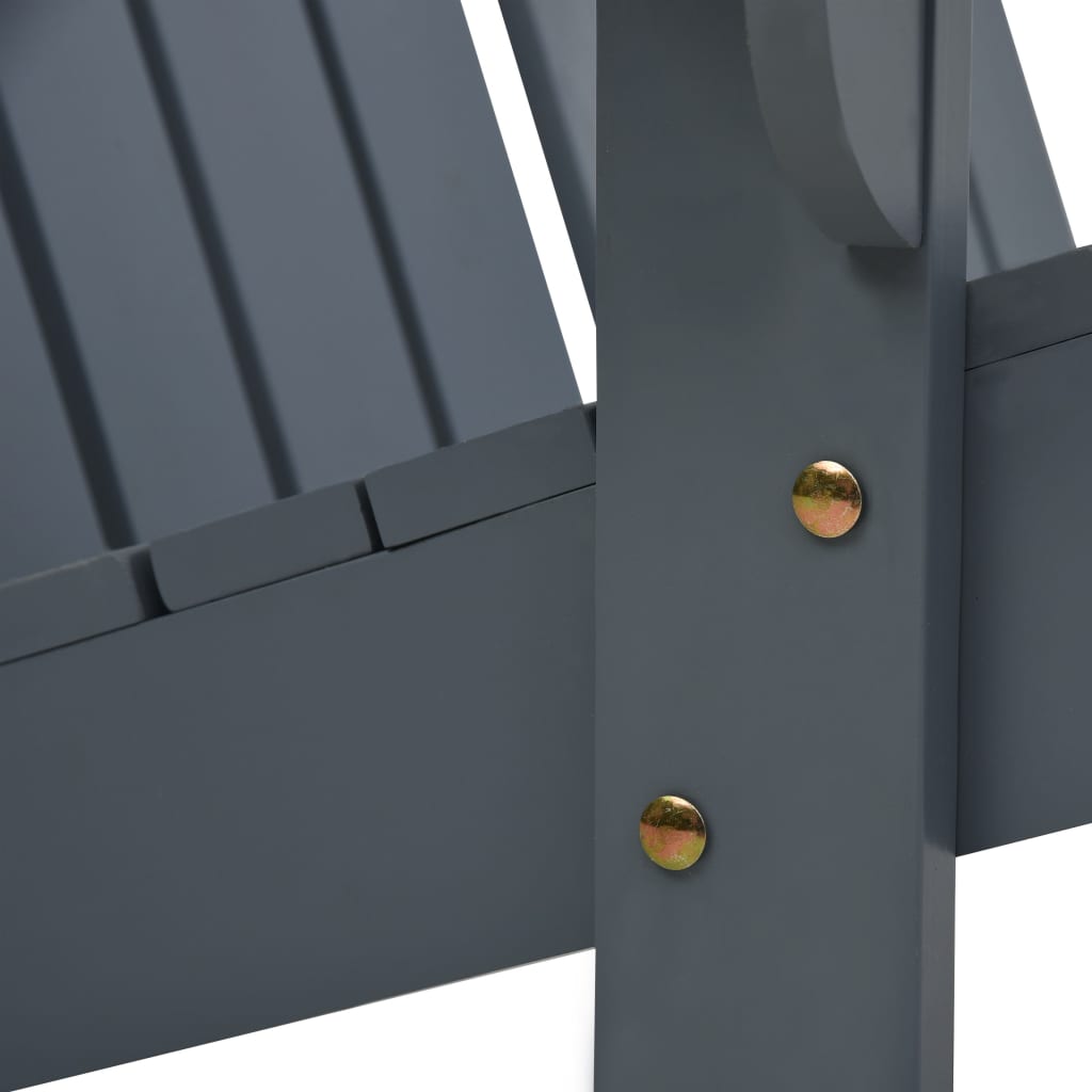 vidaXL Adirondack-Doppelstuhl Holz Grau