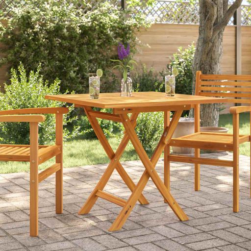 vidaXL Gartentisch Klappbar 85x76 cm Massivholz Teak