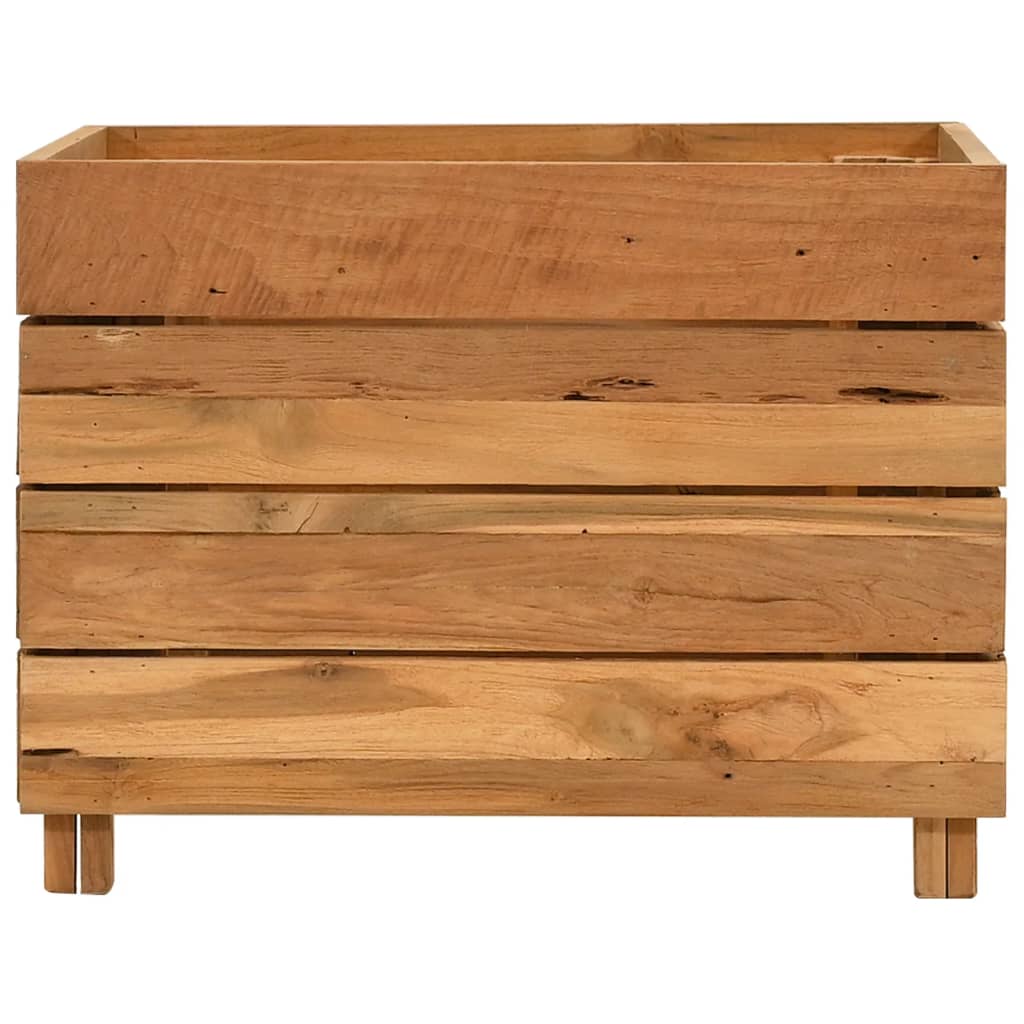 vidaXL Hochbeet 50x40x38 cm Teak Altholz und Stahl