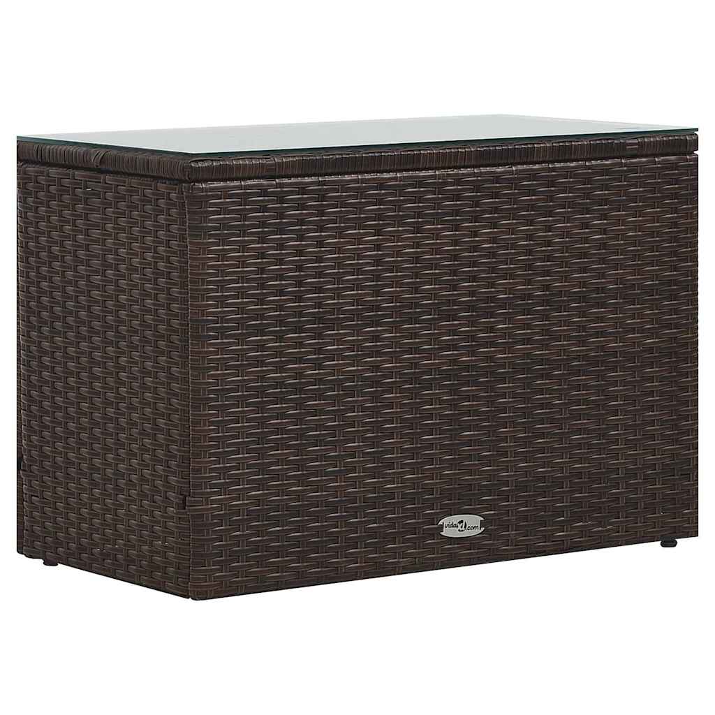 vidaXL 5-tlg. Garten-Lounge-Set mit Auflagen Poly Rattan Braun
