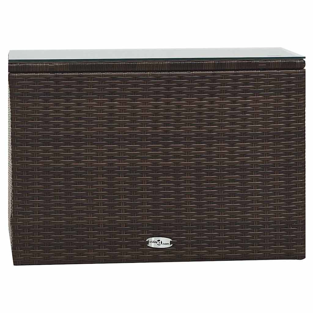 vidaXL 5-tlg. Garten-Lounge-Set mit Auflagen Poly Rattan Braun