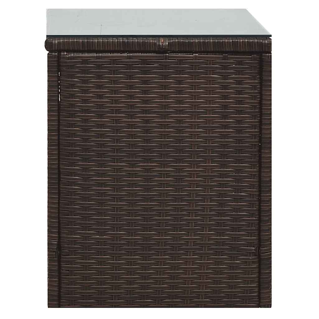 vidaXL 5-tlg. Garten-Lounge-Set mit Auflagen Poly Rattan Braun