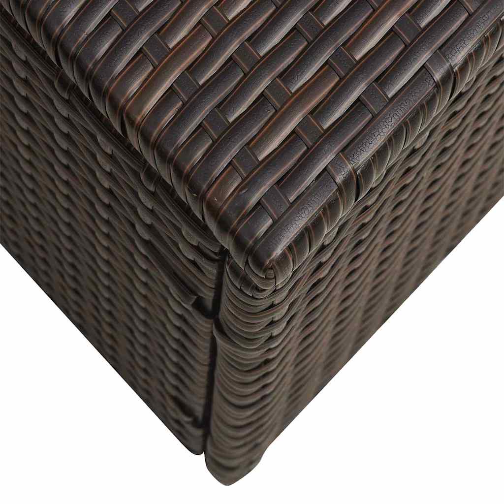 vidaXL 5-tlg. Garten-Lounge-Set mit Auflagen Poly Rattan Braun