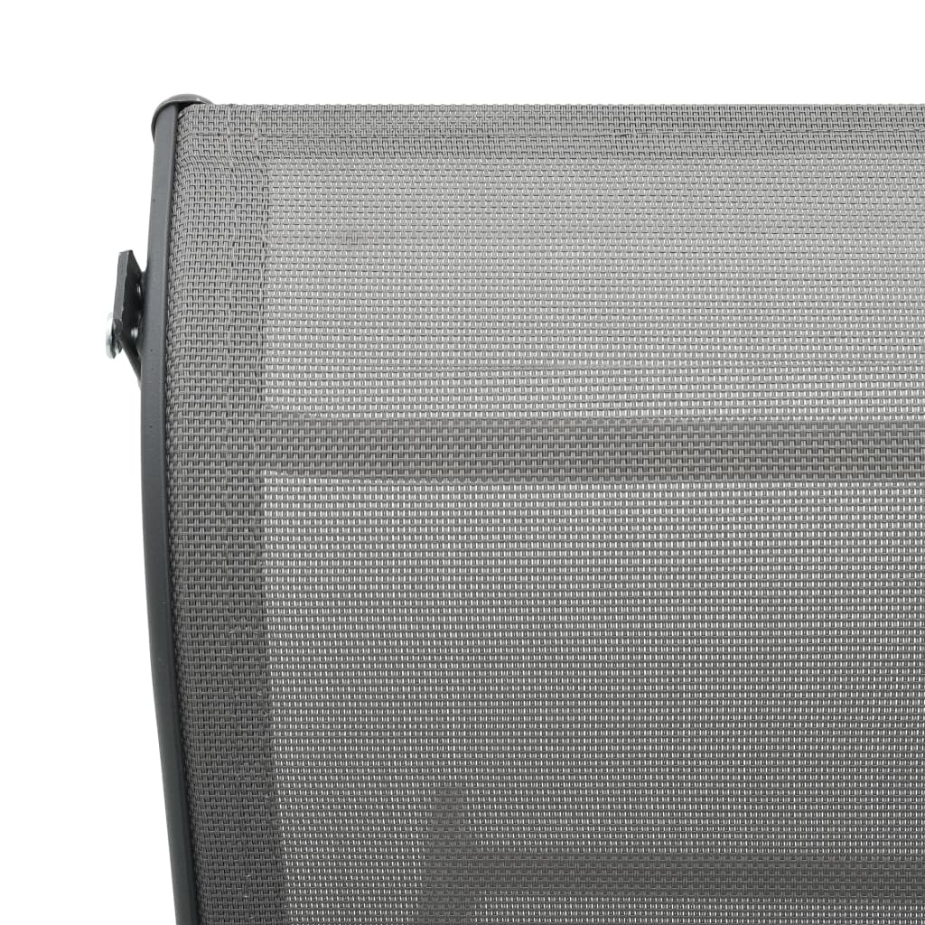 vidaXL Sonnenliege Aluminium und Textilene