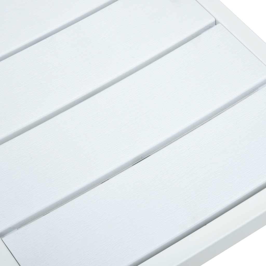 vidaXL Gartenstühle 4 Stk. Weiß HDPE Holz-Optik