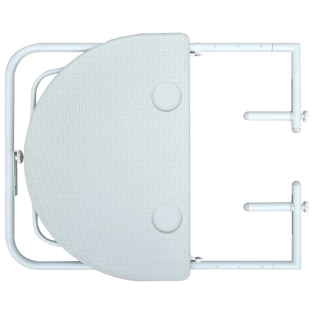 vidaXL Balkon-Hängetisch Weiß 60x64x83,5 cm Kunststoff Rattan-Optik