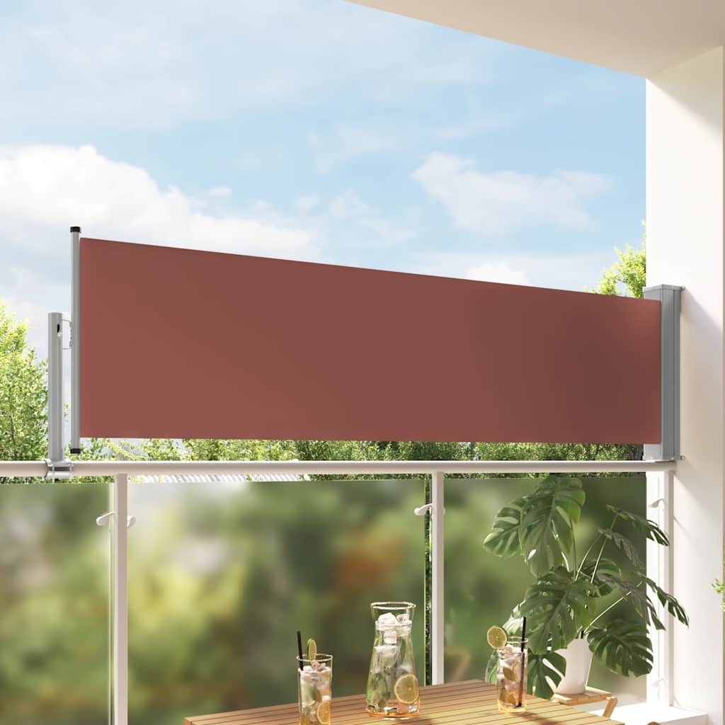 vidaXL Ausziehbare Seitenmarkise 100 x 300 cm Schwarz