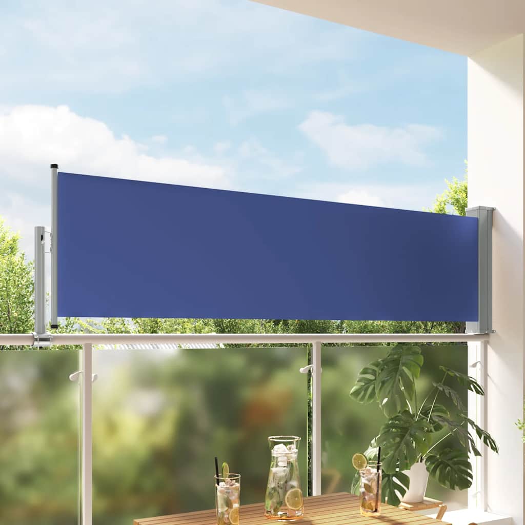 vidaXL Ausziehbare Seitenmarkise 100 x 300 cm Schwarz