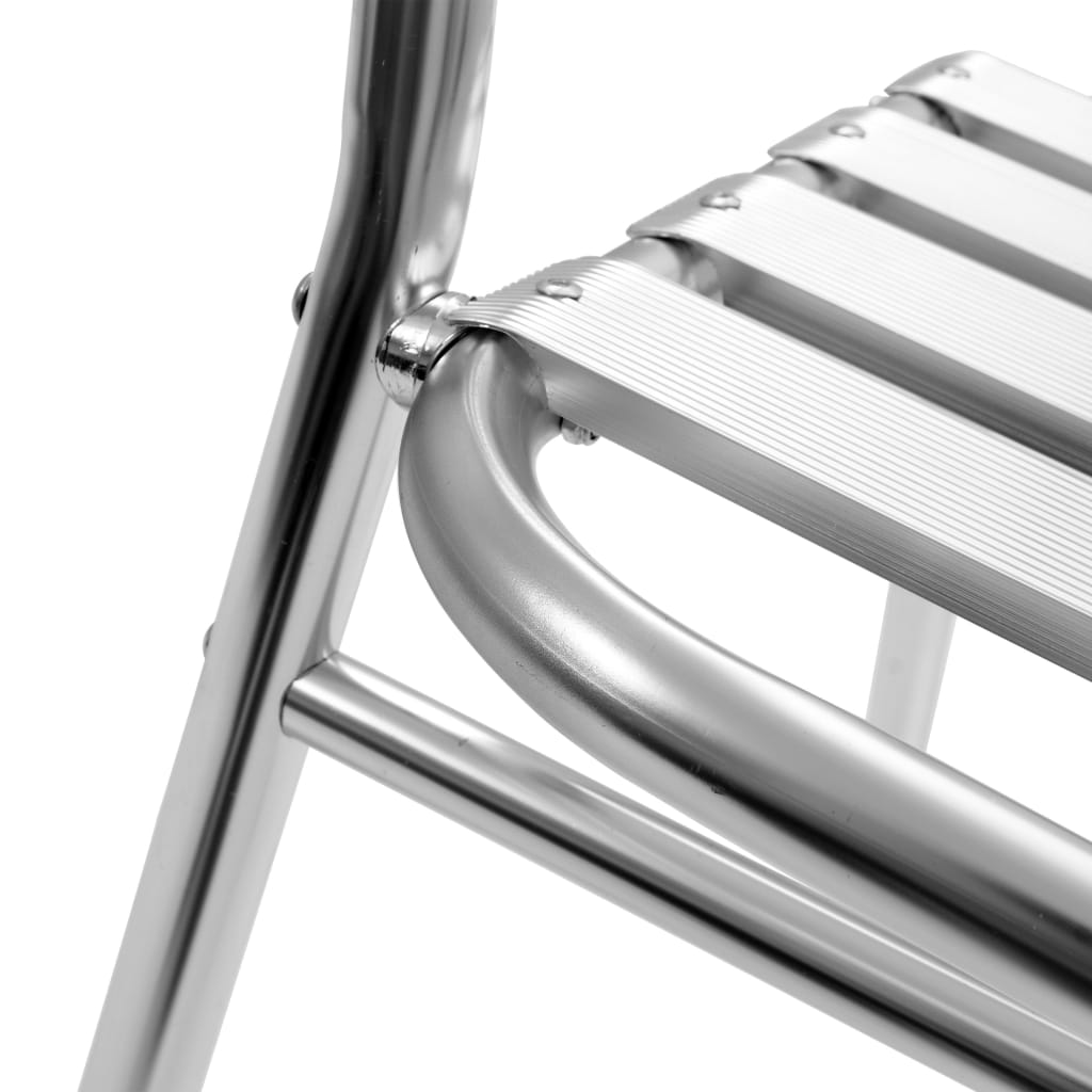 vidaXL Stapelbare Gartenstühle 4 Stk. Aluminium
