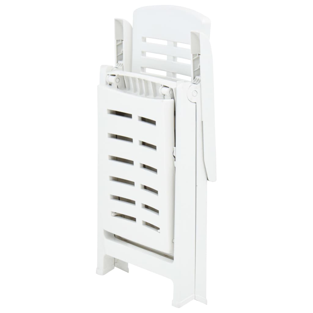 vidaXL Klappliege Kunststoff Weiß