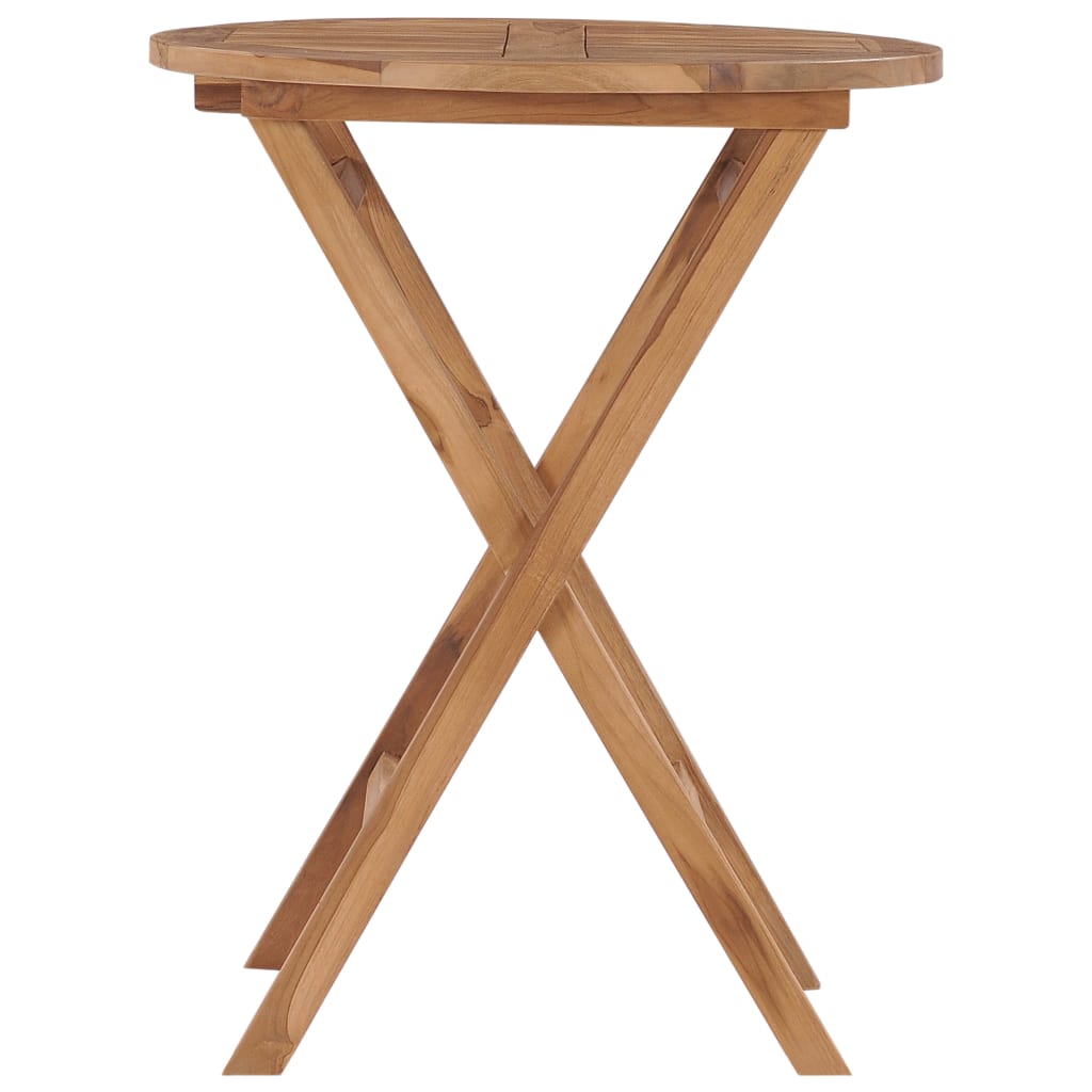 vidaXL Gartentisch Klappbar 60 cm Massivholz Teak