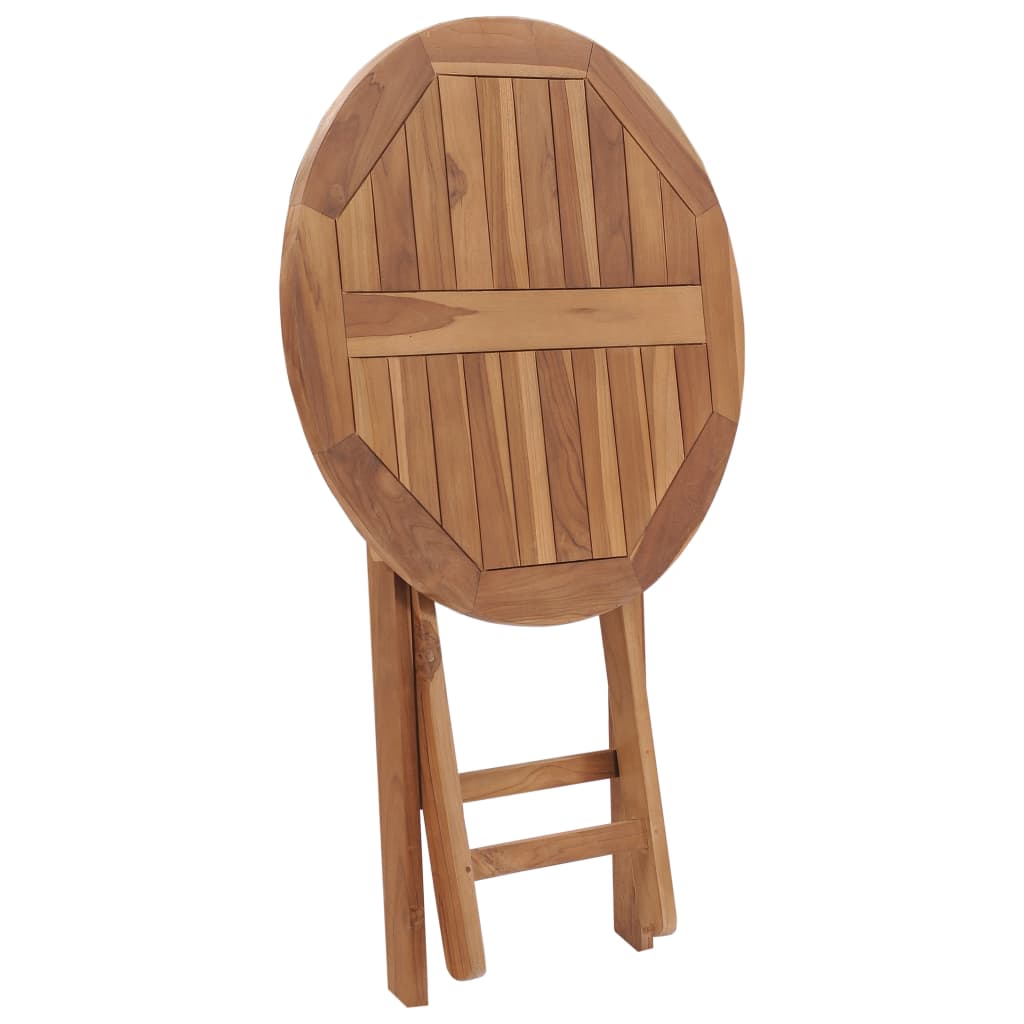 vidaXL Gartentisch Klappbar 60 cm Massivholz Teak