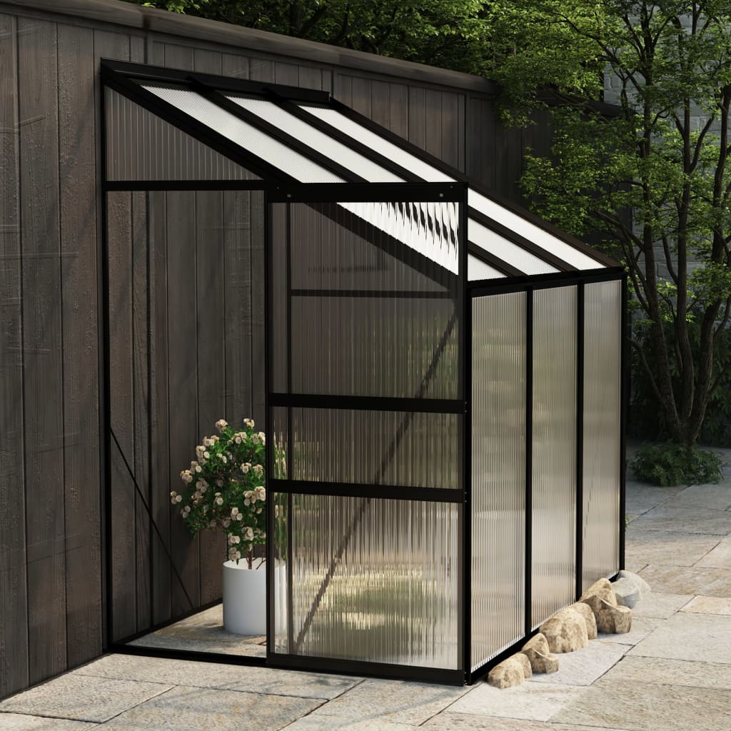 Gewächshaus Anthrazit Aluminium 1,38 m³