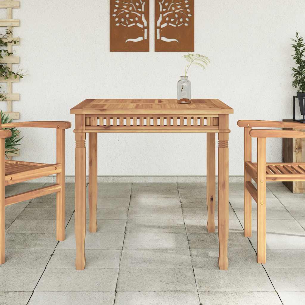 vidaXL Garten-Esstisch 80x80x80 cm Massivholz Teak