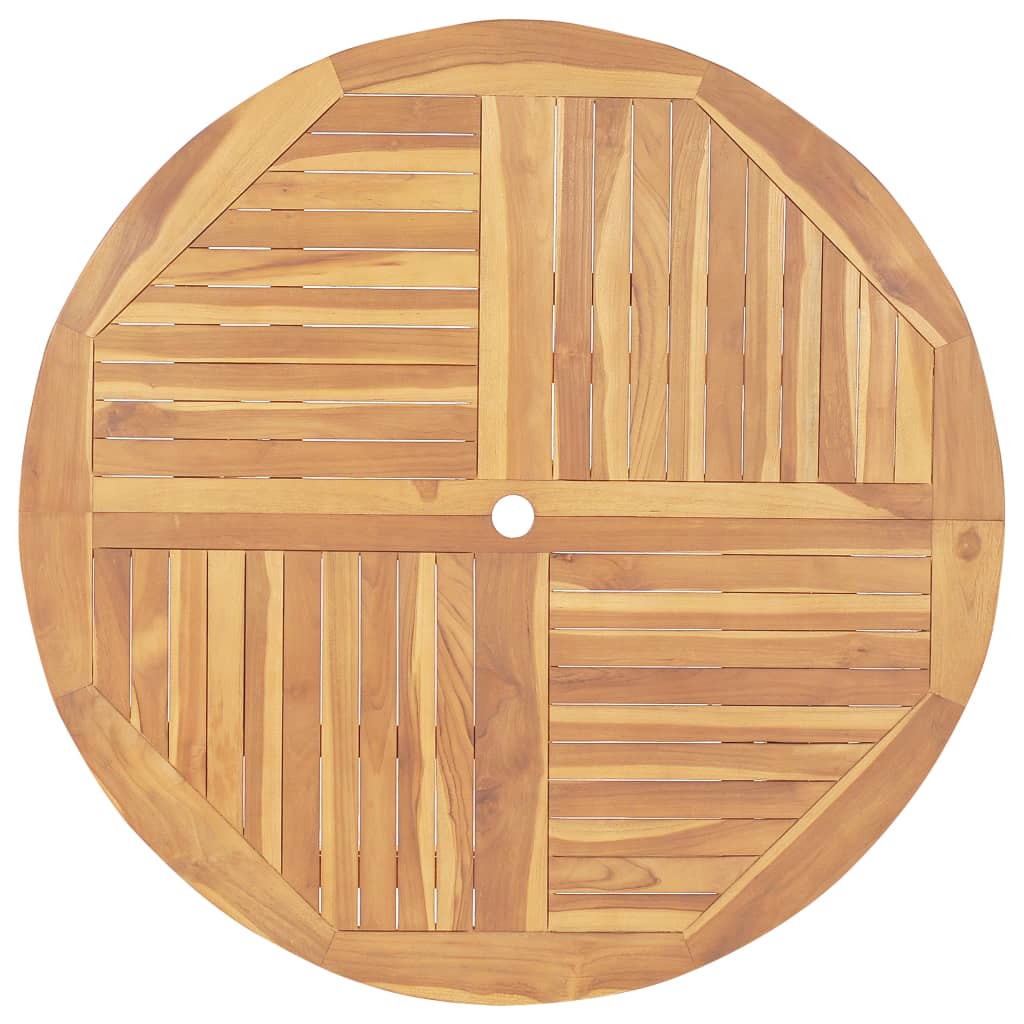 vidaXL Gartentisch Klappbar Ø 120 cm Massivholz Teak