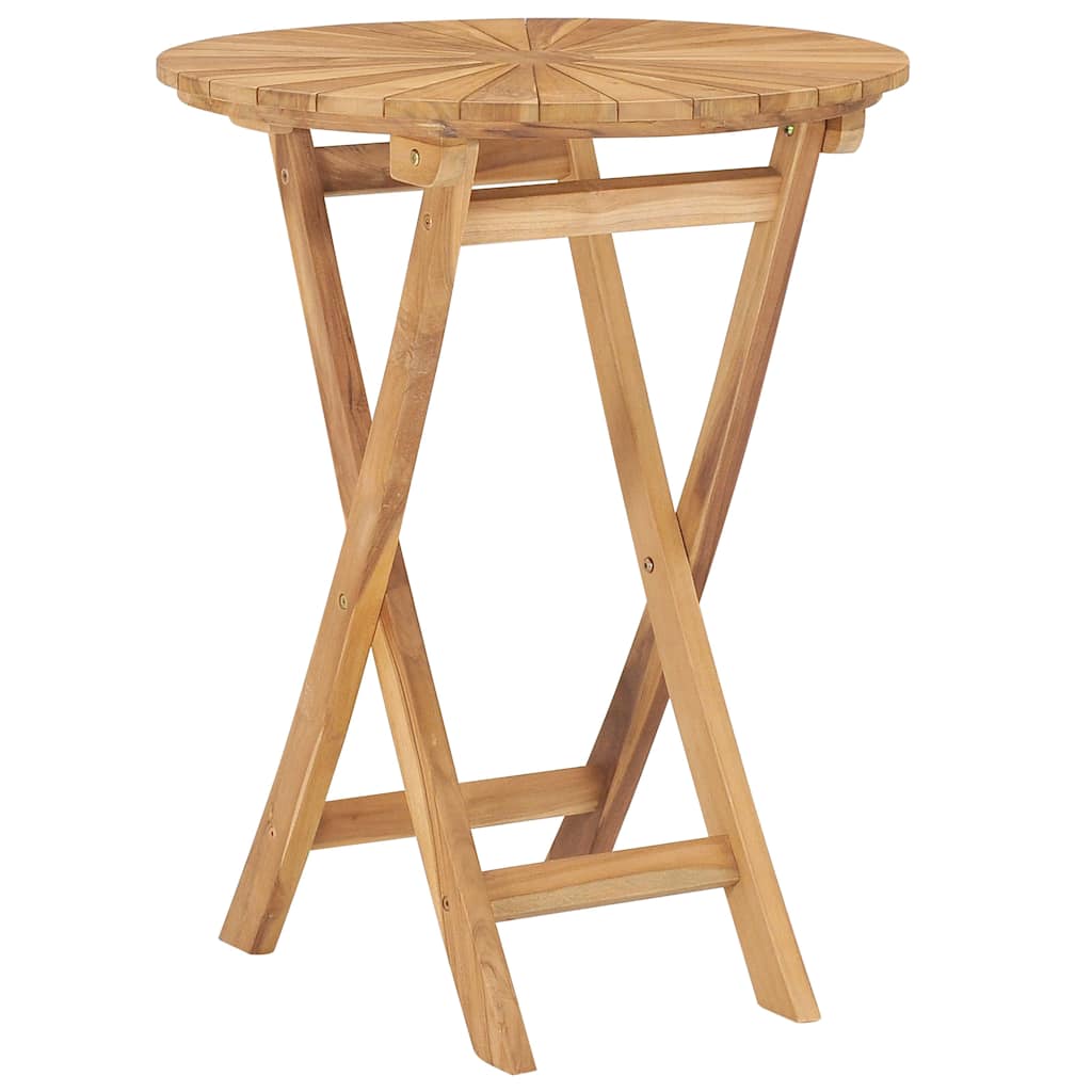 vidaXL Gartentisch Klappbar Ø 85x75 cm Massivholz Teak
