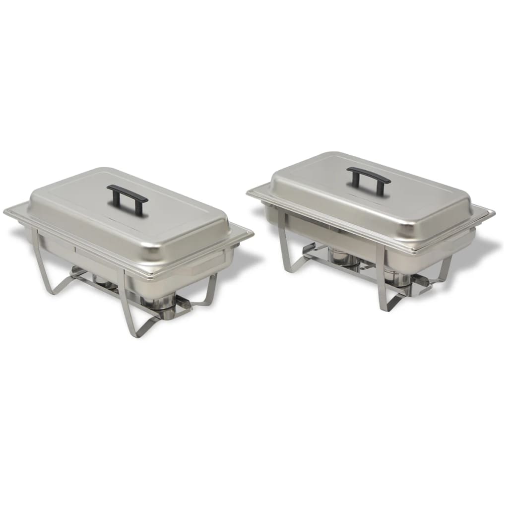 vidaXL Chafing Dish Set 2-tlg. Edelstahl
