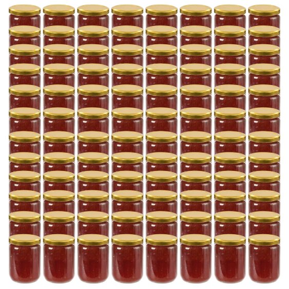vidaXL Marmeladengläser mit Weißem/Rotem Deckel 48 Stk. 230 ml