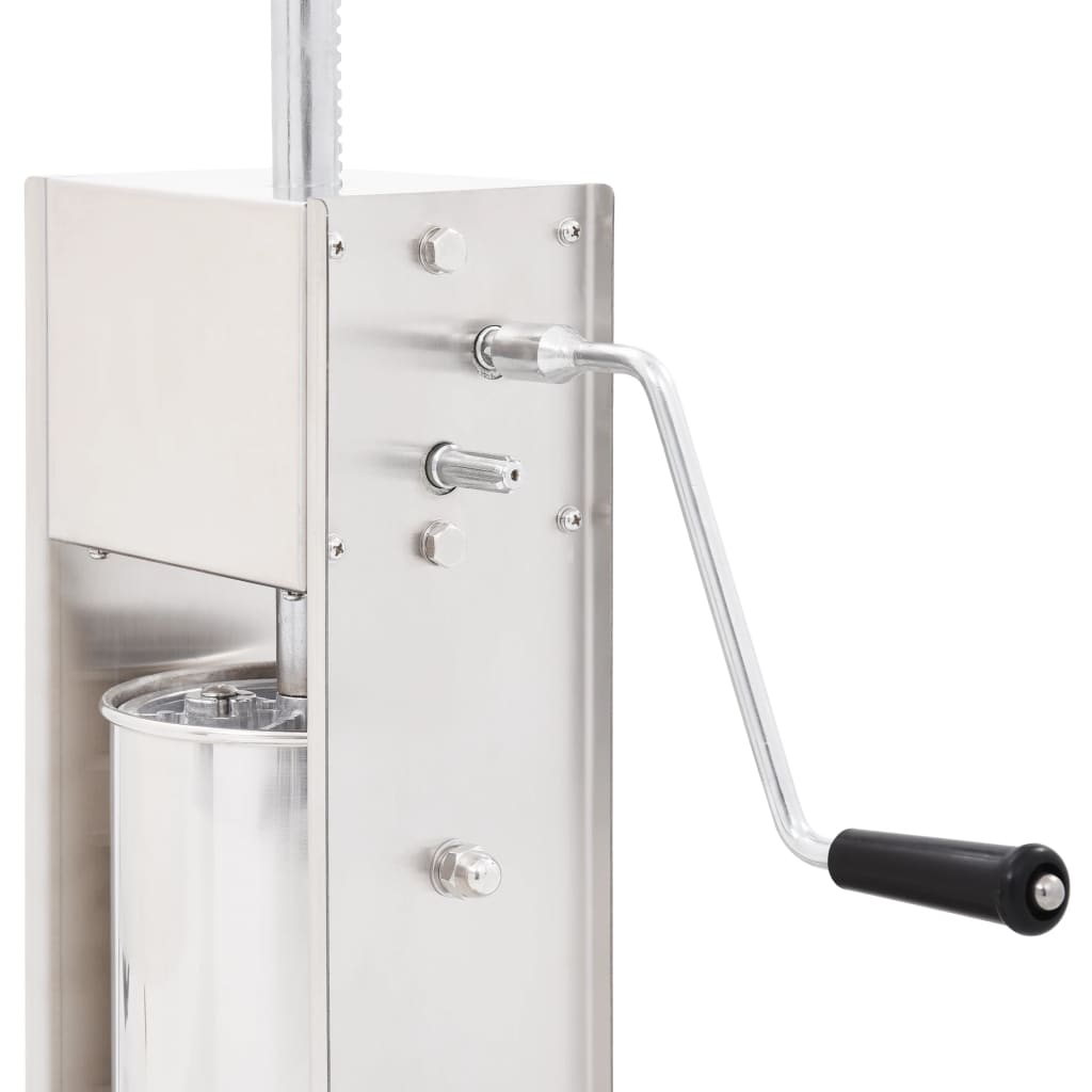 vidaXL Manueller Wurstfüller Silbern 3 L Edelstahl