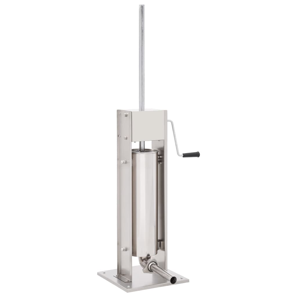 vidaXL Manueller Wurstfüller Silbern 3 L Edelstahl