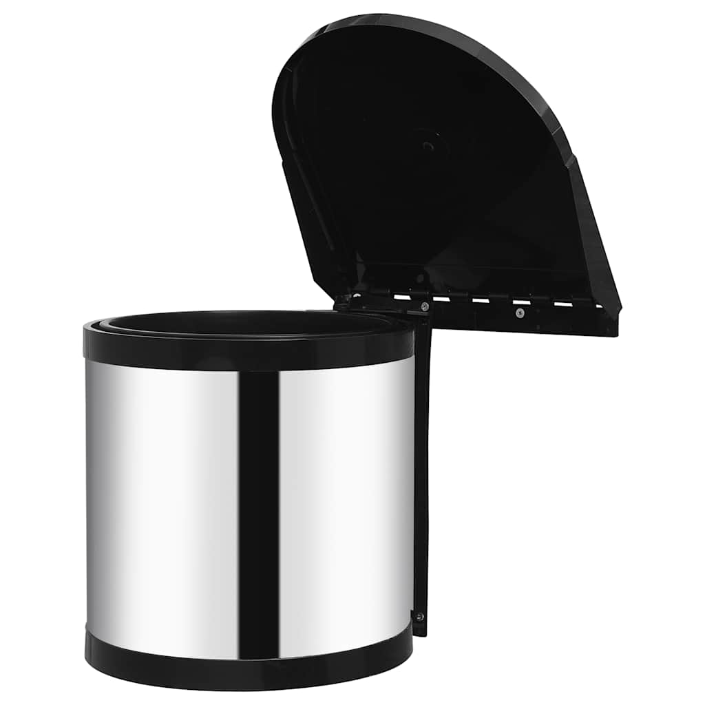 vidaXL Küchen-Einbau-Mülleimer Edelstahl 8 L