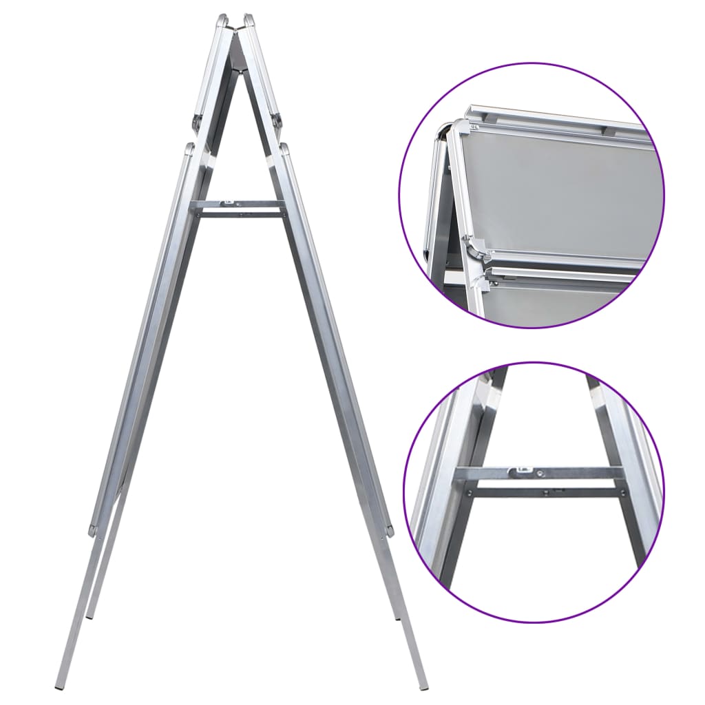 vidaXL A1 Kundenstopper Plakatständer mit Topschild Aluminium