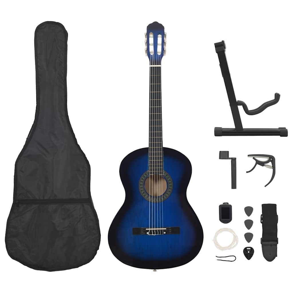 vidaXL 12.-tlg. Klassische Gitarre Set für Anfänger 4/4 39"