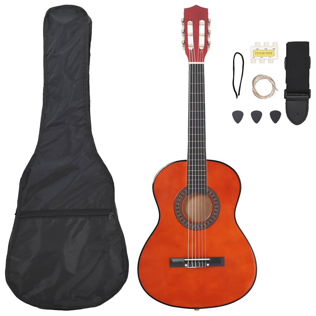 vidaXL 12.-tlg. Klassische Gitarre Set für Anfänger 4/4 39"