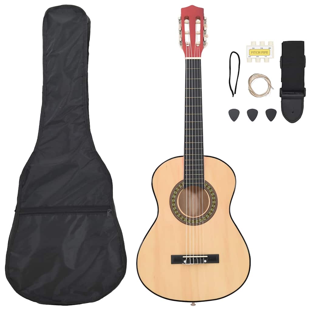 vidaXL 12.-tlg. Klassische Gitarre Set für Anfänger 4/4 39"