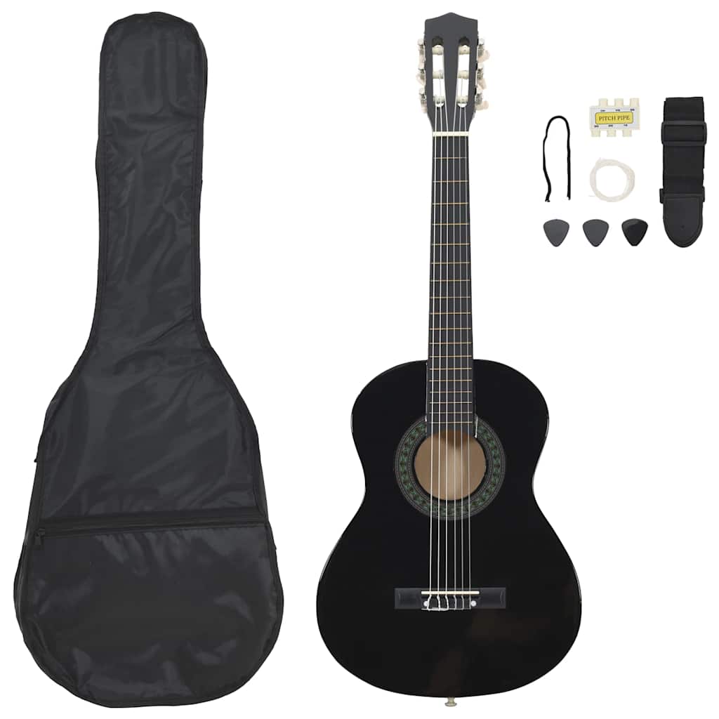 vidaXL 12.-tlg. Klassische Gitarre Set für Anfänger 4/4 39"