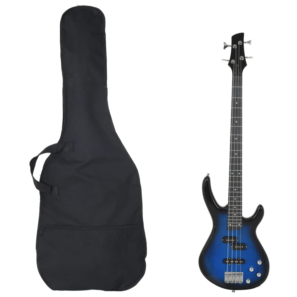vidaXL E-Bass für Anfänger mit Tasche Schwarz 4/4 46"