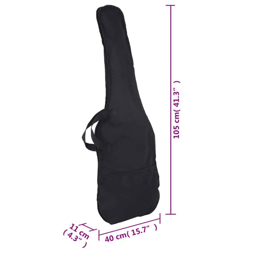 vidaXL E-Gitarre für Anfänger mit Tasche Braun und Schwarz 4/4 39"