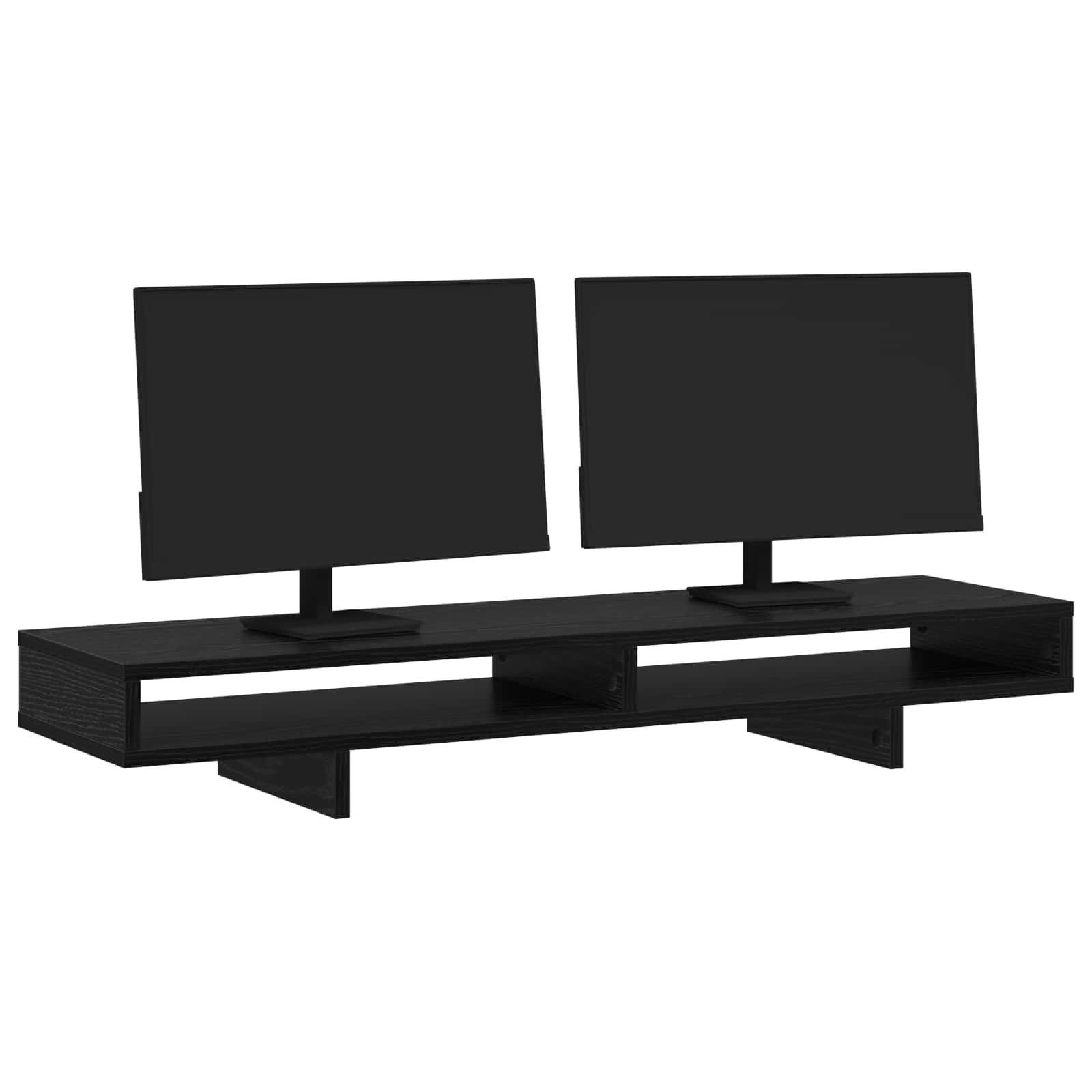 vidaXL Monitor Halterung Schwarz 100 x 27 x 13 cm Holzwerkstoff