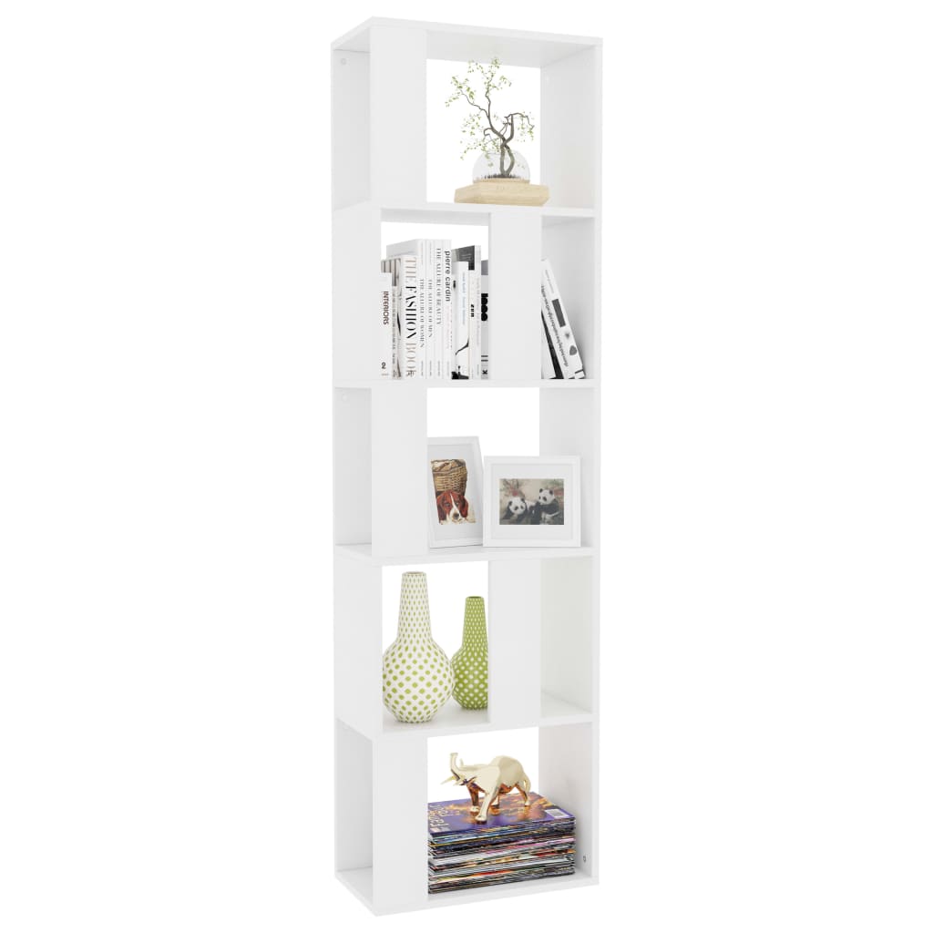 vidaXL Bücherregal/Raumteiler Weiß 45x24x159 cm Holzwerkstoff