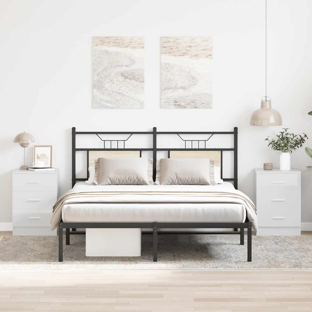 vidaXL Nachttisch Weiß 38x35x56 cm Holzwerkstoff