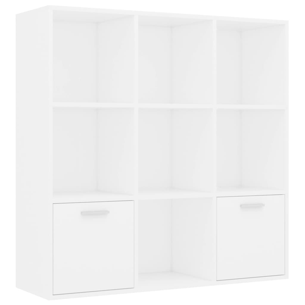 vidaXL Bücherregal Weiß 98x30x98 cm Holzwerkstoff