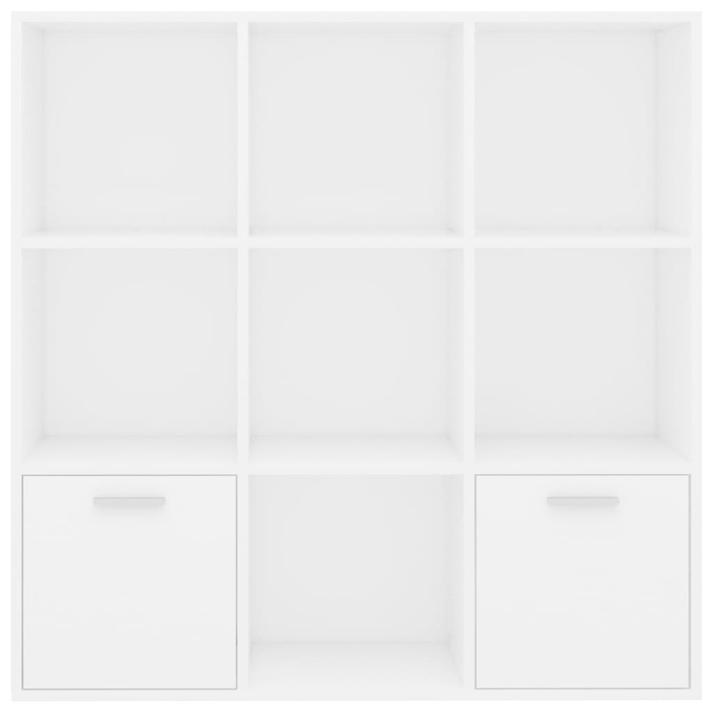 vidaXL Bücherregal Weiß 98x30x98 cm Holzwerkstoff