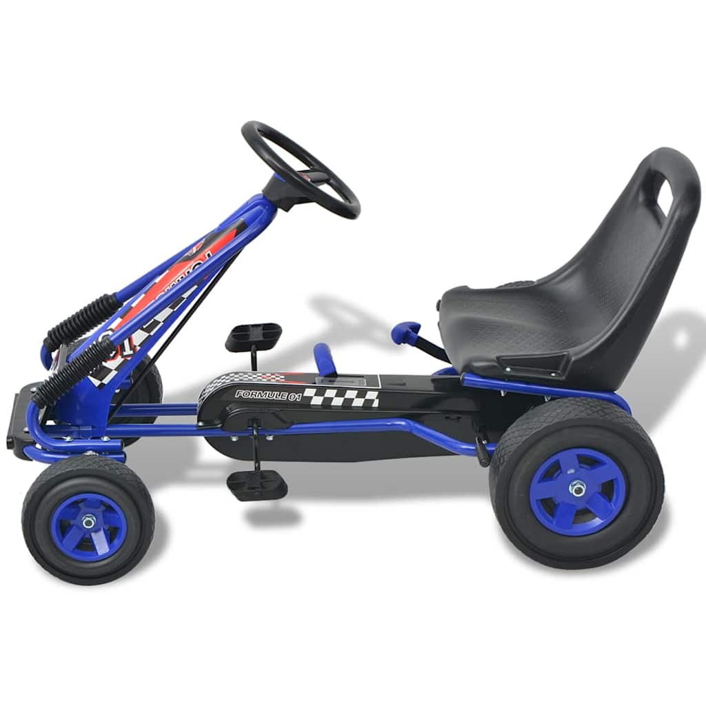 vidaXL Pedal Go-Kart mit verstellbarem Sitz Blau