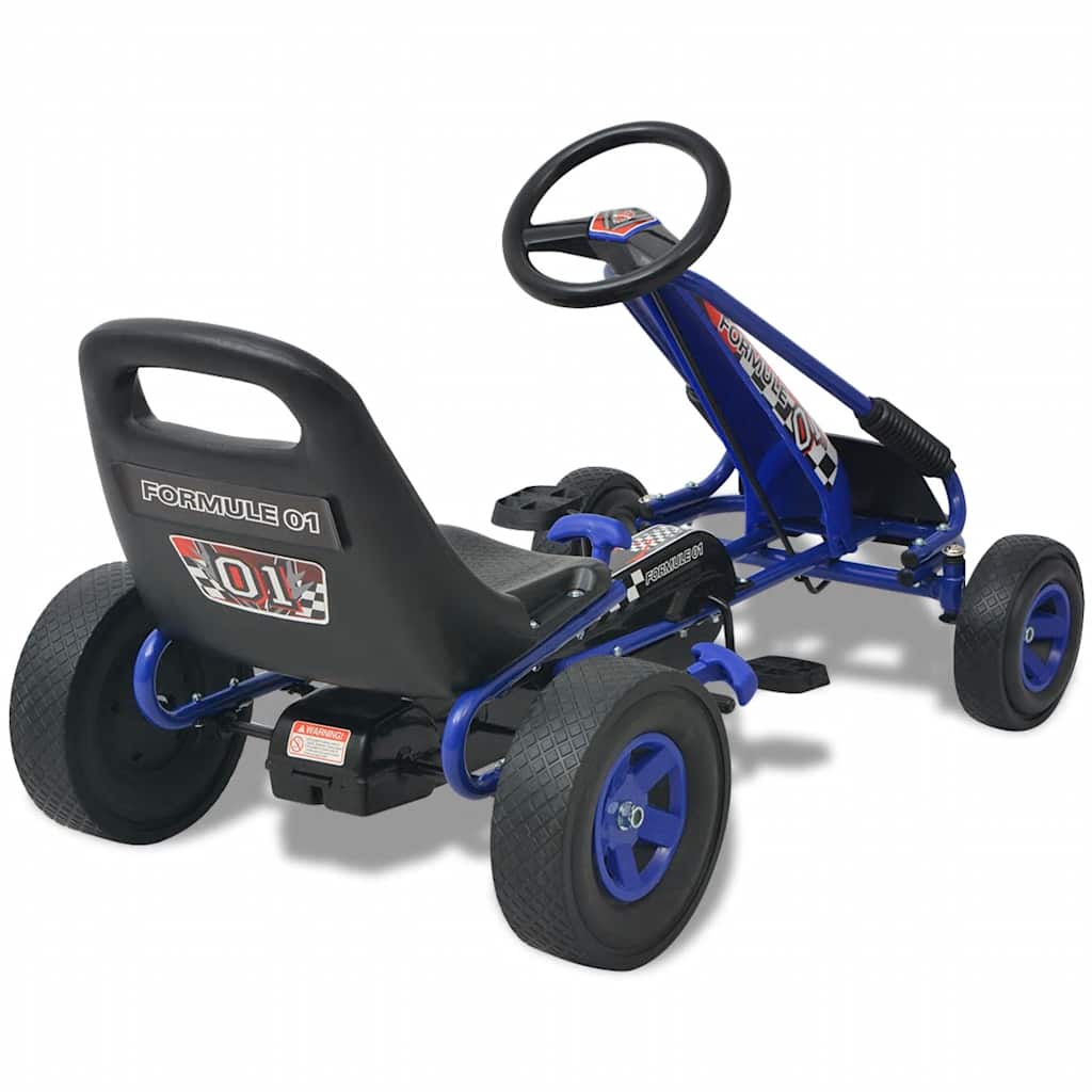 vidaXL Pedal Go-Kart mit verstellbarem Sitz Blau