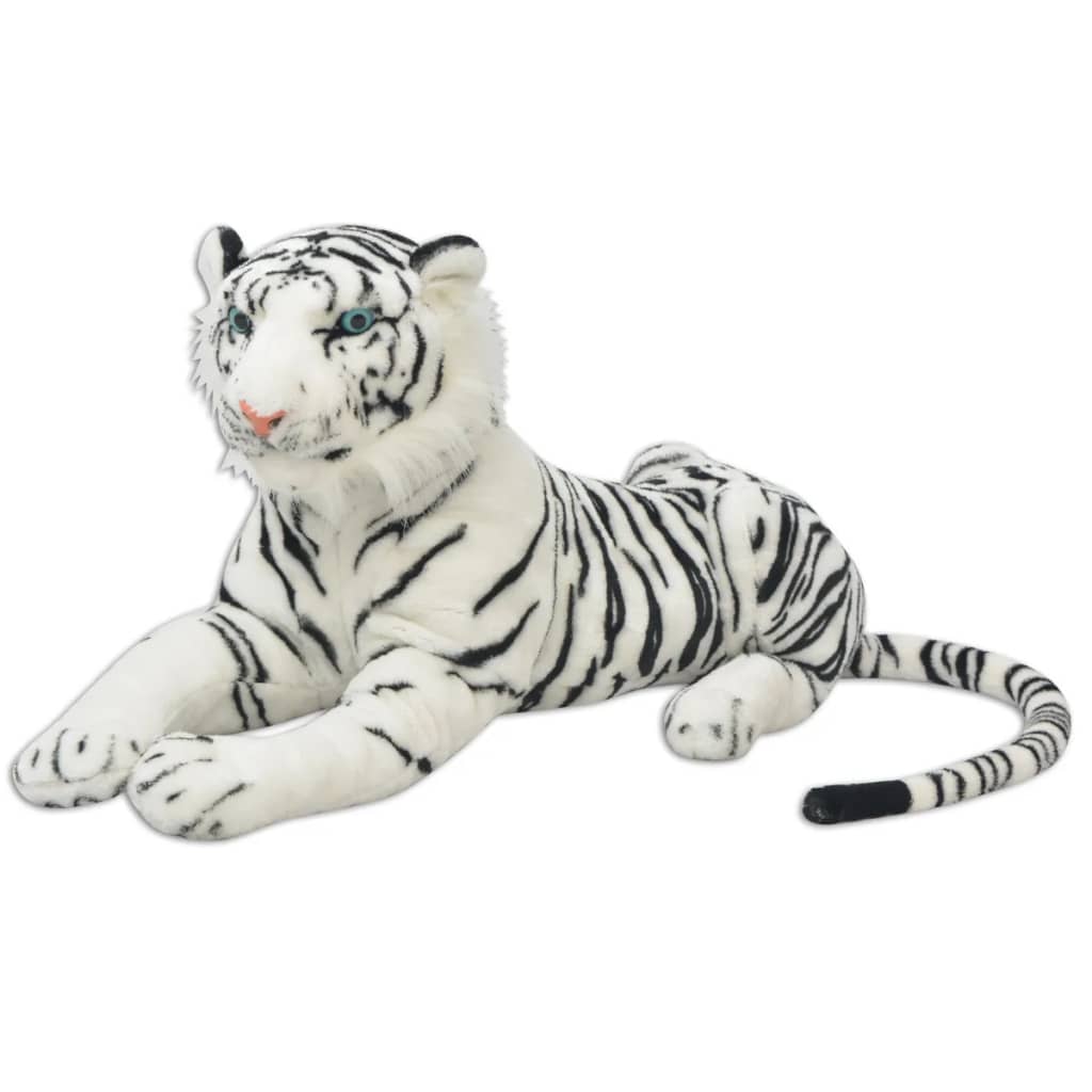 vidaXL Tiger Kuscheltier Plüsch Braun XXL