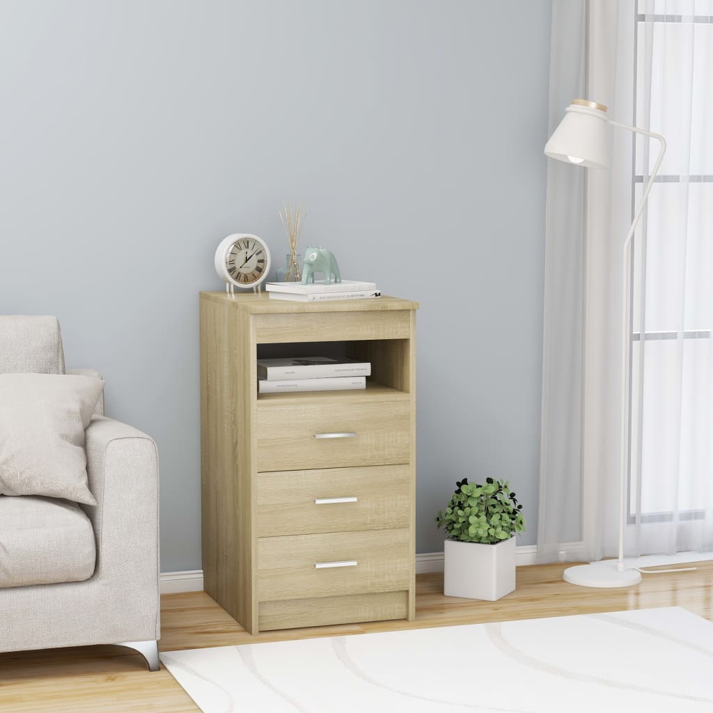 Sideboard mit Schubladen Weiß 40x50x76 cm Holzwerkstoff