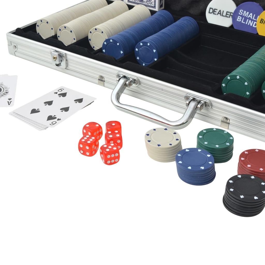 vidaXL Poker Set mit 500 Chips Aluminium