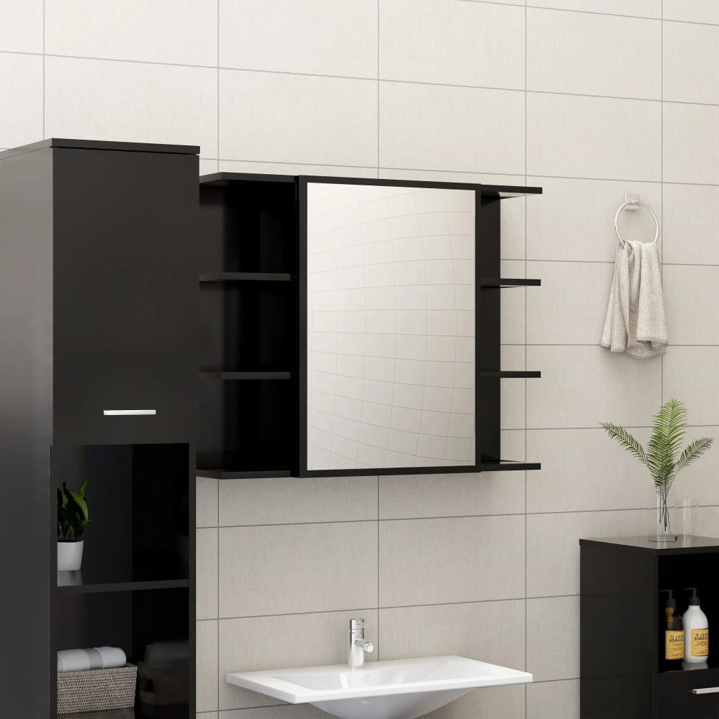Bad-Spiegelschrank Weiß 80x20,5x64 cm Holzwerkstoff