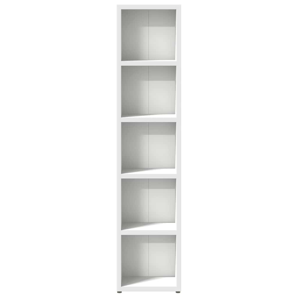 CD-Regale 2 Stk. Weiß 21x16x93,5 cm Holzwerkstoff